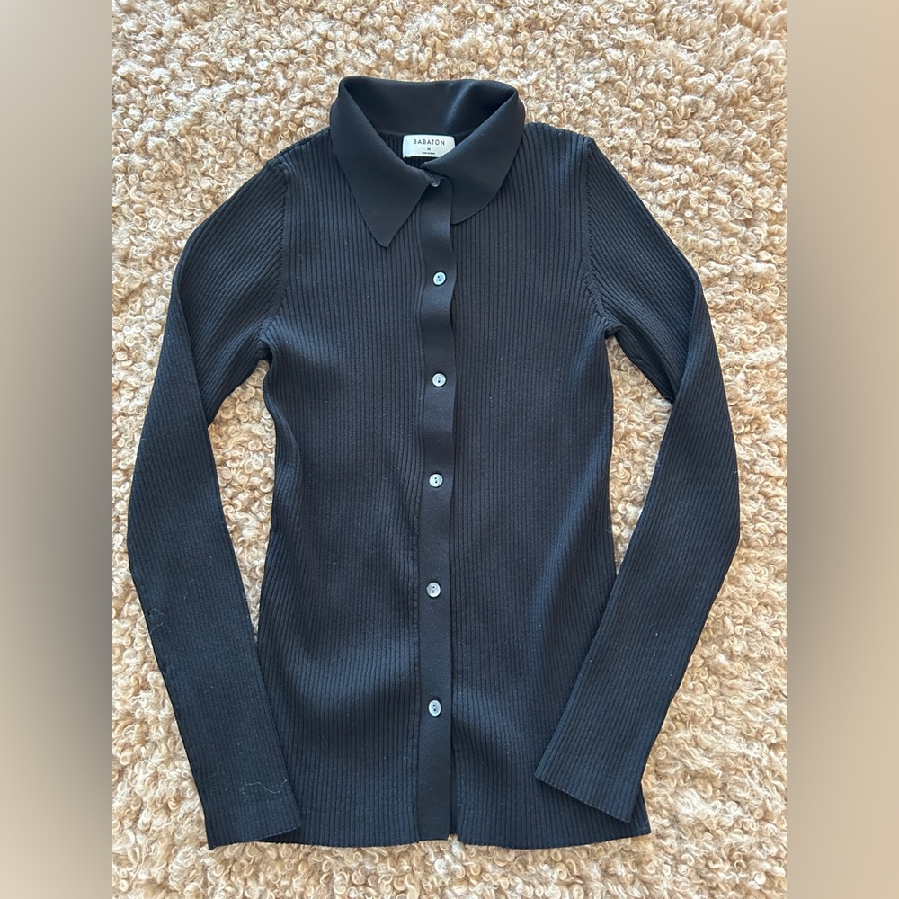 Babaton: Black Finley Button Down Shirt, Size: Medium